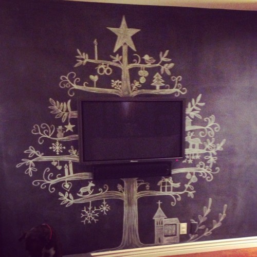 Chalkboard Wall christmas tree, 2012 Holiday Photo Contest finalist