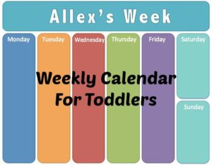 Weekly Toddler Calendar