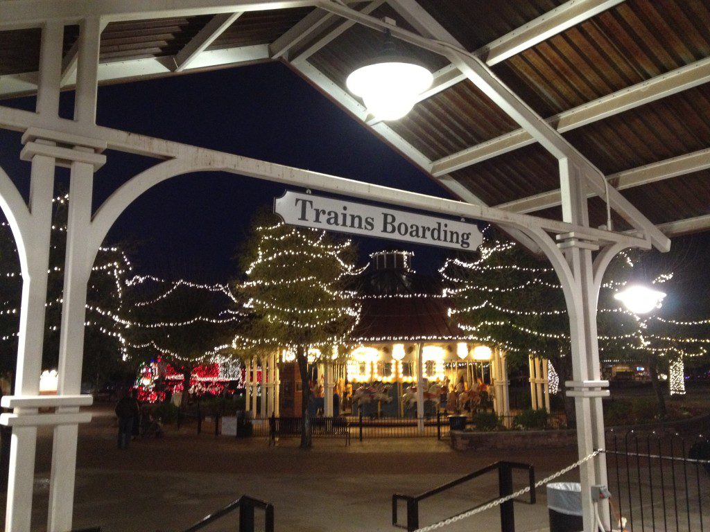 railroad park, scottsdale, holiday lights
