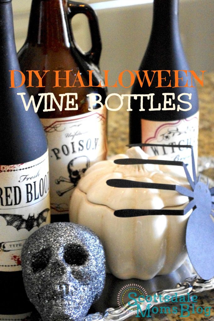 Diy Halloween Decorations Using Empty Wine Bottles